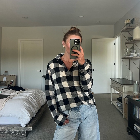 TNA plaid button down shirt - Picture 2 of 5